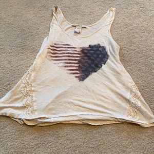 Heart American flag tank